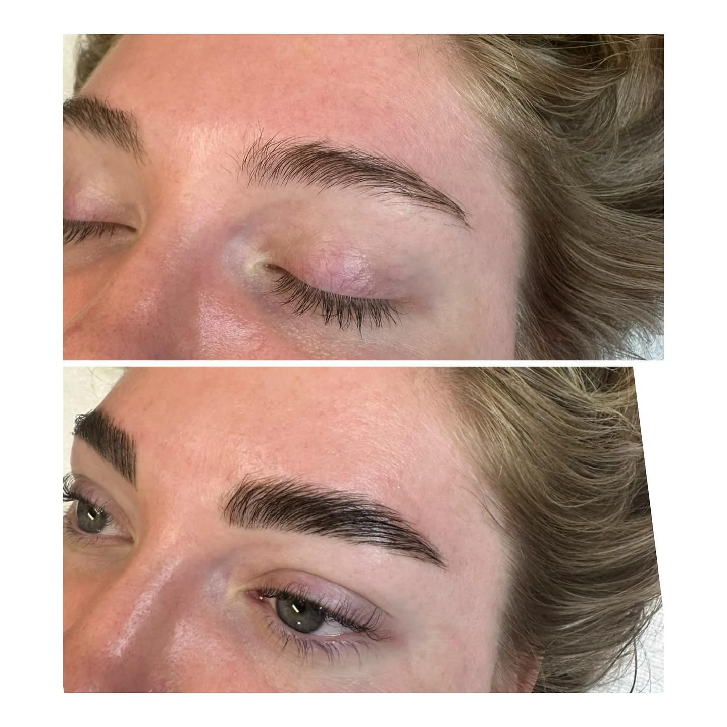 Brow lamination before and after results