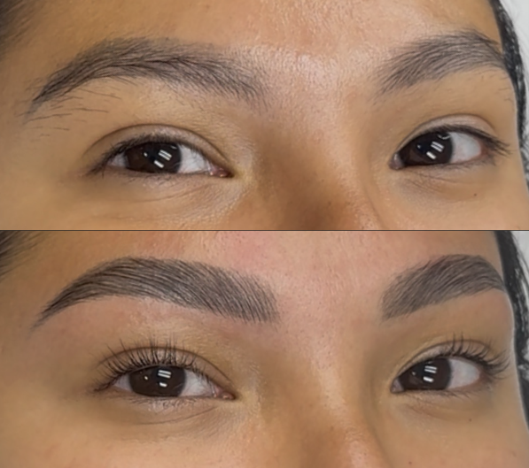 Professional eyebrow waxing treatment